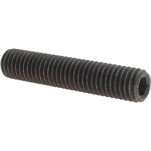 Value Collection - 1/2-13 UNC, 2-1/2" OAL, Cup Point Set Screw - Grade 8 Alloy Steel, 1/4" Key - Americas Industrial Supply