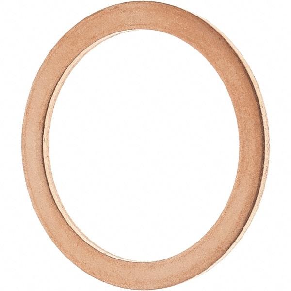 Value Collection - 7/8 SAE, 1" ID x 1-1/4" OD Oil Drain Plug Gasket - 1/16" Thick, Copper - Americas Industrial Supply