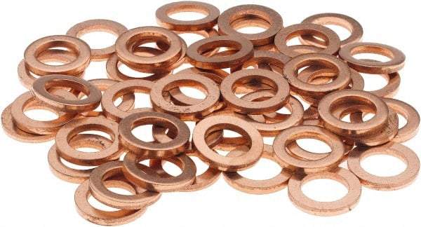 Value Collection - 5/16 SAE, 21/64" ID x 1/2" OD Oil Drain Plug Gasket - 1/16" Thick, Copper - Americas Industrial Supply