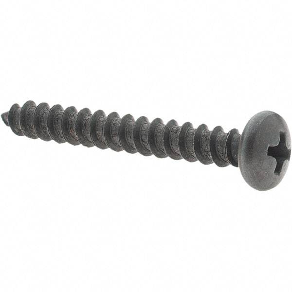 Value Collection - #10 Pan Head Phillips Sheet Metal Screw - Steel, 1-1/2" Length Under Head, Grade 2 - Americas Industrial Supply