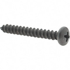Value Collection - #10 Pan Head Phillips Sheet Metal Screw - Steel, 1-1/2" Length Under Head, Grade 2 - Americas Industrial Supply