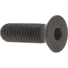 Value Collection - 7/16-14 UNC Hex Socket Drive, 82° Flat Screw - Alloy Steel, Black Oxide Finish, Fully Threaded, 1-1/2" OAL - Americas Industrial Supply
