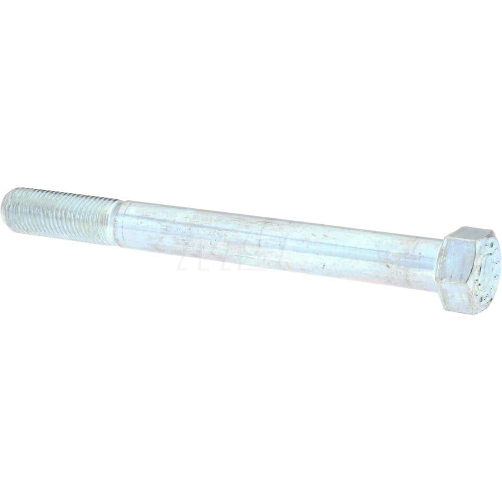 Hex Head Cap Screw: 7/8-9 x 7-1/2″, Grade 9 Alloy Steel, Zinc-Plated Clear Chromate