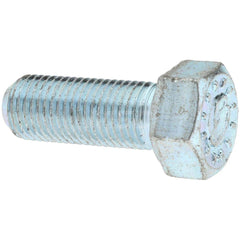 Hex Head Cap Screw: 3/8-24 x 1-1/4″, Grade 9 Alloy Steel, Zinc-Plated Clear Chromate