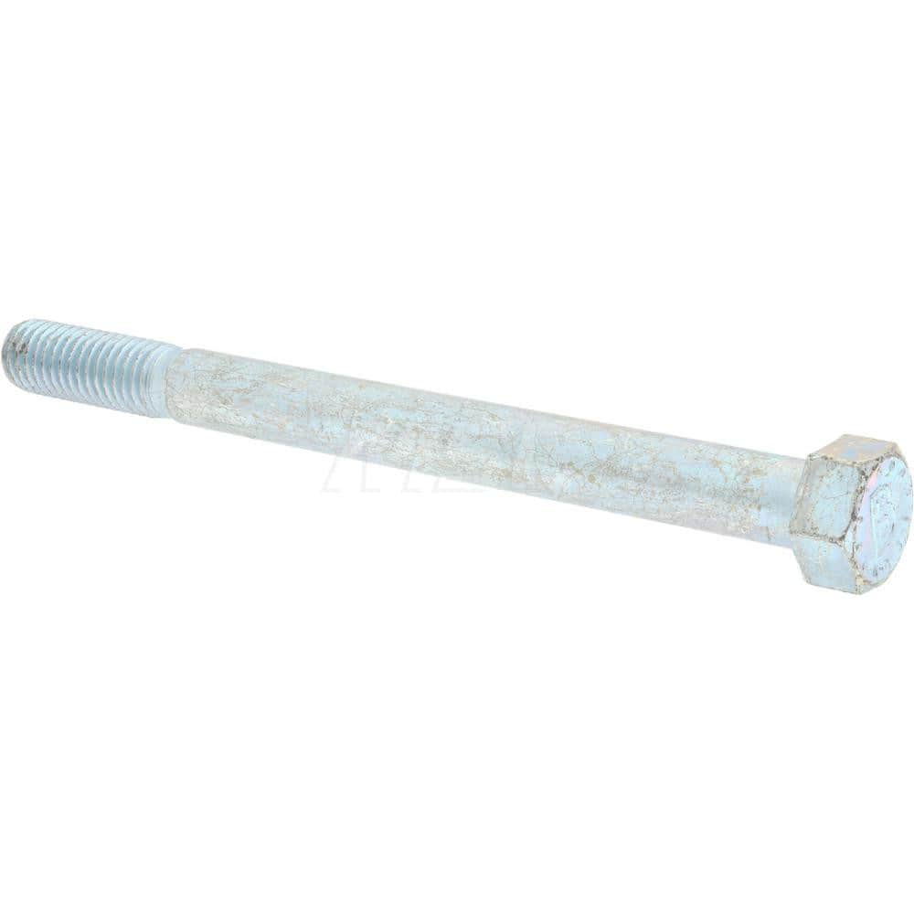 Hex Head Cap Screw: 1/2-13 x 7″, Grade 9 Alloy Steel, Zinc-Plated Clear Chromate