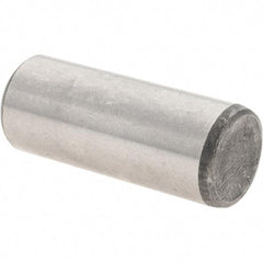 Value Collection - 1/2" Diam x 1-1/4" Pin Length Grade 8 Alloy Steel Standard Dowel Pin - C 50-58 Hardness, 51,000 Lb Breaking Strength, 1 Beveled & 1 Rounded End - Americas Industrial Supply