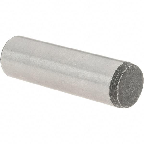 Value Collection - 7/16" Diam x 1-1/2" Pin Length Grade 8 Alloy Steel Standard Dowel Pin - C 50-58 Hardness, 39,100 Lb Breaking Strength, 1 Beveled & 1 Rounded End - Americas Industrial Supply