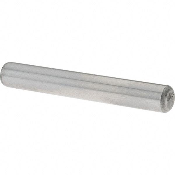 Value Collection - 1/4" Diam x 1-3/4" Pin Length Grade 8 Alloy Steel Standard Dowel Pin - C 50-58 Hardness, 12,800 Lb Breaking Strength, 1 Beveled & 1 Rounded End - Americas Industrial Supply