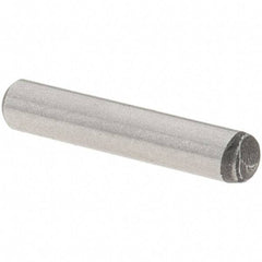 Value Collection - 3/32" Diam x 1/2" Pin Length Grade 8 Alloy Steel Standard Dowel Pin - C 50-58 Hardness, 1,800 Lb Breaking Strength, 1 Beveled & 1 Rounded End - Americas Industrial Supply