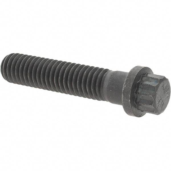 Value Collection - 3/8-16 UNC, 1-3/4" Long, 12 Point Drive Flange Bolt - Alloy Steel, Plain Finish - Americas Industrial Supply