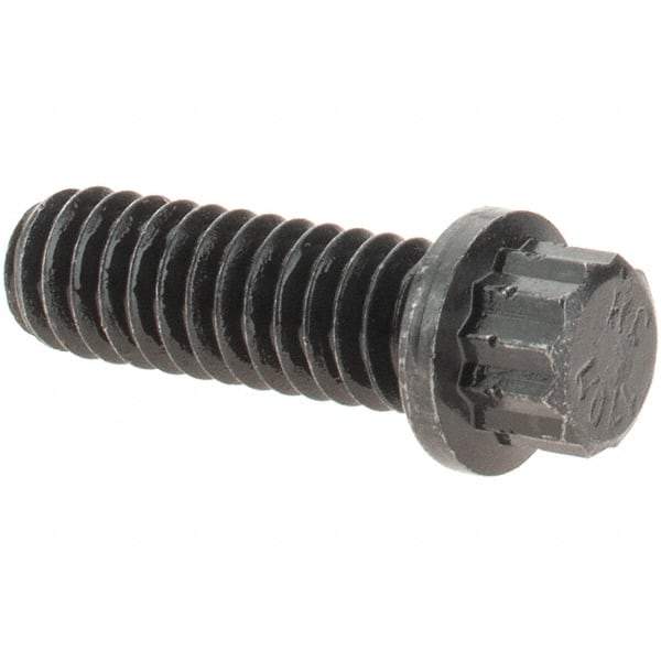 Value Collection - 1/4-20 UNC, 3/4" Long, 12 Point Drive Flange Bolt - Alloy Steel, Plain Finish - Americas Industrial Supply