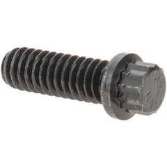 Value Collection - 1/4-20 UNC, 3/4" Long, 12 Point Drive Flange Bolt - Alloy Steel, Plain Finish - Americas Industrial Supply