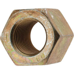 Value Collection - 9/16-18 UNF Steel Right Hand High Hex Nut - 7/8" Across Flats, 49/64" High, Zinc-Plated Finish - Americas Industrial Supply