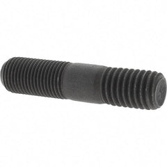 Value Collection - 1/2-20 Long Thread, 1/2-13 Short Thread, 2-1/4" OAL Unequal Double Threaded Stud - Steel, Uncoated, 1-1/16" Long Thread Length, 3/4" Short Thread Length - Americas Industrial Supply