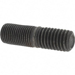 Value Collection - 1/2-20 Long Thread, 1/2-13 Short Thread, 1-3/4" OAL Unequal Double Threaded Stud - Steel, Uncoated, 7/8" Long Thread Length, 3/4" Short Thread Length - Americas Industrial Supply