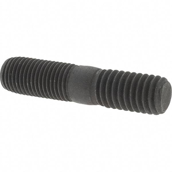 Value Collection - 7/16-20 Long Thread, 7/16-14 Short Thread, 2" OAL Unequal Double Threaded Stud - Steel, Uncoated, 15/16" Long Thread Length, 3/4" Short Thread Length - Americas Industrial Supply