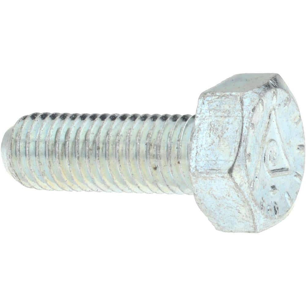 Hex Head Cap Screw: 1/4-28 x 5/8″, Grade 9 Alloy Steel, Zinc-Plated Clear Chromate