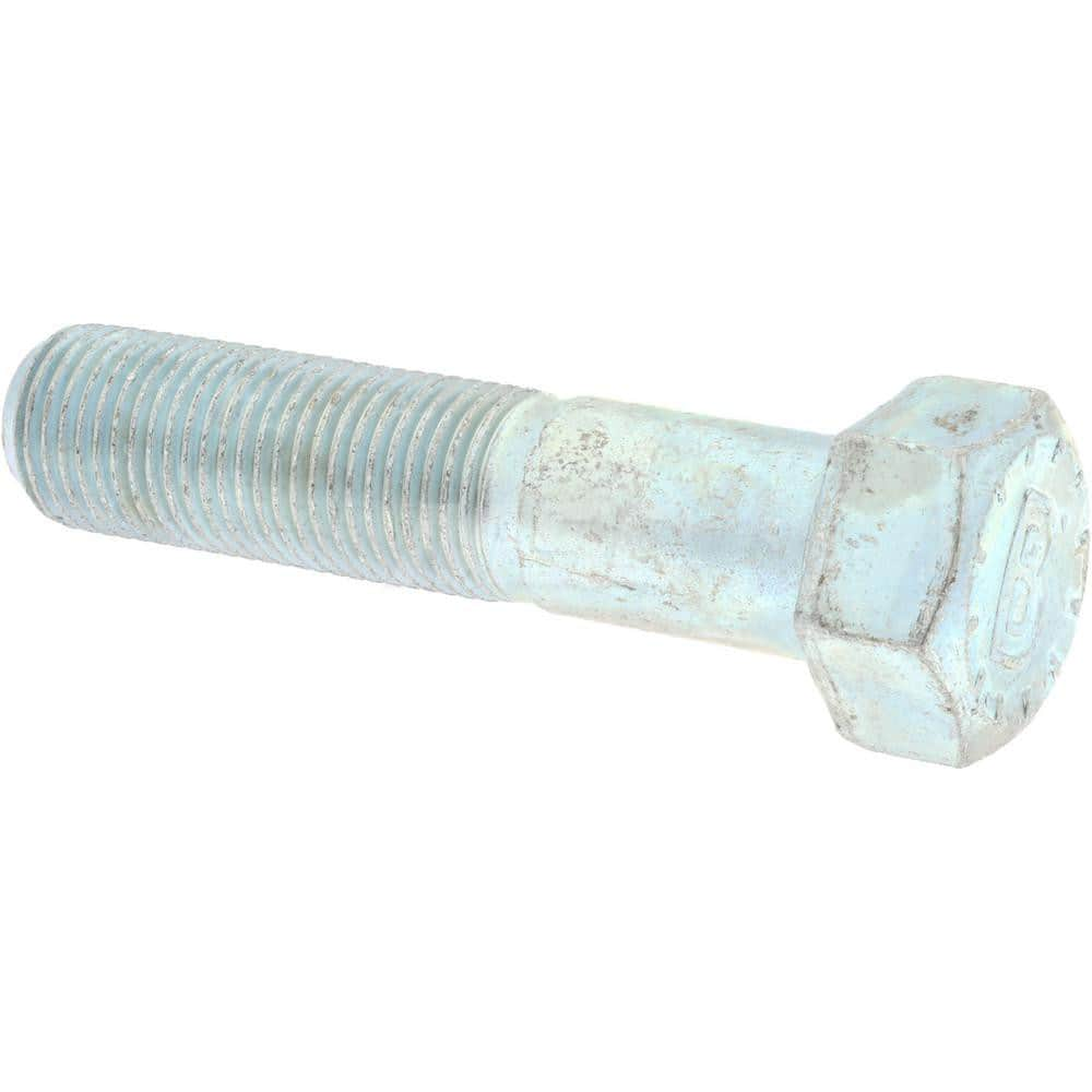 Hex Head Cap Screw: 9/16-18 x 1″, Grade 9 Alloy Steel, Zinc-Plated Clear Chromate