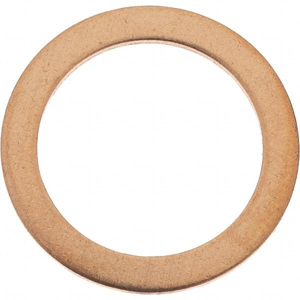 Value Collection - 9/16 SAE, 39/64" ID x 13/16" OD Oil Drain Plug Gasket - 1/32" Thick, Copper - Americas Industrial Supply