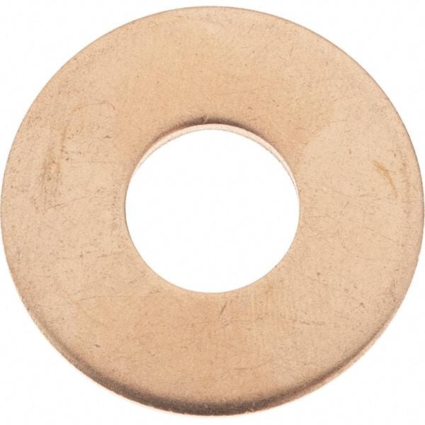 Value Collection - 1/2" Screw, Copper Standard Flat Washer - 0.563" ID x 1-3/8" OD, 0.091" Thick, Plain Finish - Americas Industrial Supply