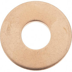 Value Collection - 1/2" Screw, Copper Standard Flat Washer - 0.563" ID x 1-3/8" OD, 0.091" Thick, Plain Finish - Americas Industrial Supply
