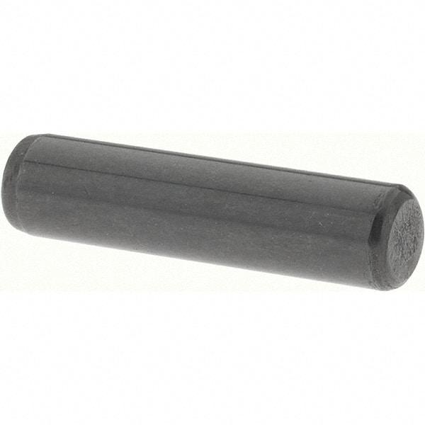 Value Collection - 3/16" Diam x 3/4" Pin Length Grade 8 Alloy Steel Standard Dowel Pin - Bright Finish, C 47-58 & C 60 (Surface) Hardness, 4,150 Lb (Single Shear), 8,300 Lb (Double Shear) Breaking Strength, 1 Beveled & 1 Rounded End - Americas Industrial Supply