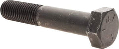 Value Collection - 1-8 UNC, 5-1/2" Length Under Head Hex Head Cap Screw - Partially Threaded, Grade 5 Steel, Uncoated, 1-1/2" Hex - Americas Industrial Supply