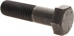 Value Collection - 1-8 UNC, 3-3/4" Length Under Head Hex Head Cap Screw - Partially Threaded, Grade 5 Steel, Uncoated, 1-1/2" Hex - Americas Industrial Supply