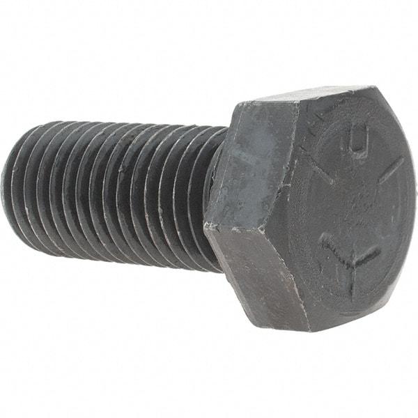 Value Collection - 1-8 UNC, 2-1/4" Length Under Head Hex Head Cap Screw - Fully Threaded, Grade 5 Steel, Uncoated, 1-1/2" Hex - Americas Industrial Supply