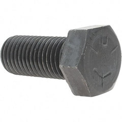 Value Collection - 1-8 UNC, 2-1/4" Length Under Head Hex Head Cap Screw - Fully Threaded, Grade 5 Steel, Uncoated, 1-1/2" Hex - Americas Industrial Supply