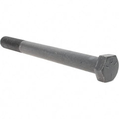 Value Collection - 7/8-9 UNC, 9" Length Under Head Hex Head Cap Screw - Partially Threaded, Grade 5 Steel, Uncoated, 1-5/16" Hex - Americas Industrial Supply