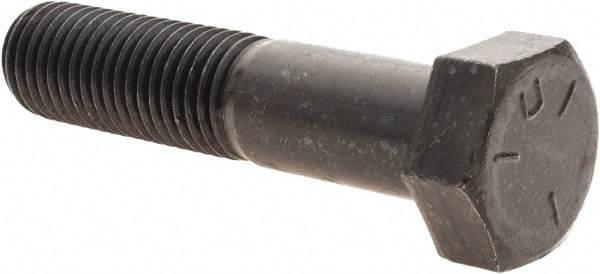 Value Collection - 7/8-9 UNC, 4" Length Under Head Hex Head Cap Screw - Partially Threaded, Grade 5 Steel, Uncoated, 1-5/16" Hex - Americas Industrial Supply