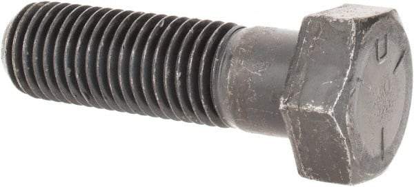 Value Collection - 7/8-9 UNC, 3" Length Under Head Hex Head Cap Screw - Partially Threaded, Grade 5 Steel, Uncoated, 1-5/16" Hex - Americas Industrial Supply