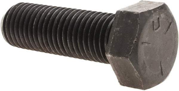 Value Collection - 7/8-9 UNC, 2-3/4" Length Under Head Hex Head Cap Screw - Fully Threaded, Grade 5 Steel, Uncoated, 1-5/16" Hex - Americas Industrial Supply