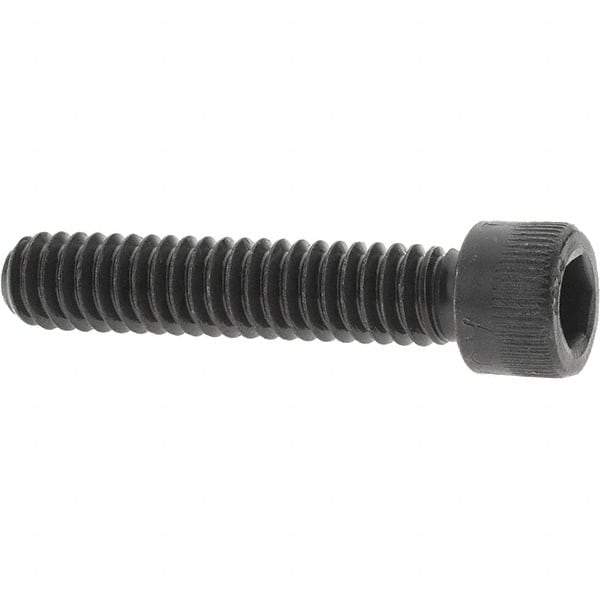 Value Collection - 1/4-20 UNC Hex Socket Drive, Socket Cap Screw - Alloy Steel, Black Oxide Finish, Fully Threaded, 1-1/4" Length Under Head - Americas Industrial Supply