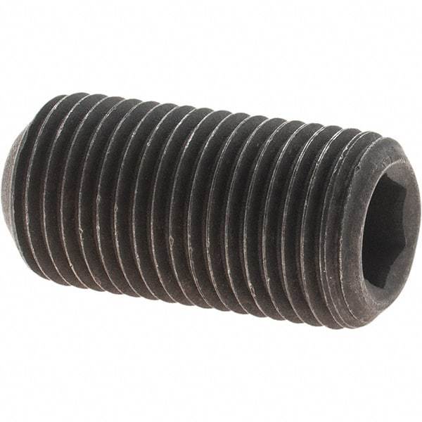 Value Collection - 1/2-20 UNF, 1" OAL, Cup Point Set Screw - Grade 8 Alloy Steel, 1/4" Key - Americas Industrial Supply
