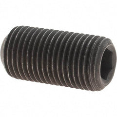 Value Collection - 1/2-20 UNF, 1" OAL, Cup Point Set Screw - Grade 8 Alloy Steel, 1/4" Key - Americas Industrial Supply