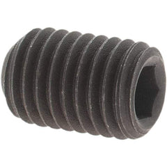 Value Collection - 1/4-28 UNF, 3/8" OAL, Cup Point Set Screw - Grade 8 Alloy Steel, 1/8" Key - Americas Industrial Supply