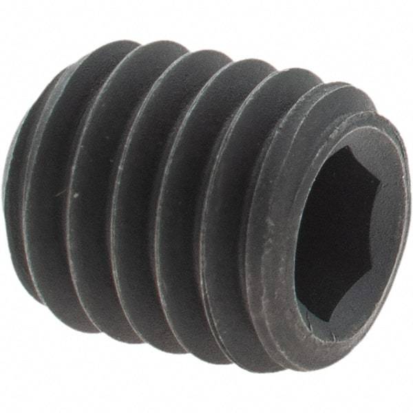 Value Collection - 7/16-14 UNC, 1/2" OAL, Cup Point Set Screw - Grade 8 Alloy Steel, 7/32" Key - Americas Industrial Supply