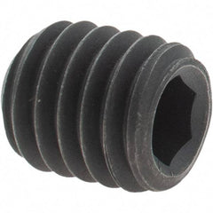 Value Collection - 7/16-14 UNC, 1/2" OAL, Cup Point Set Screw - Grade 8 Alloy Steel, 7/32" Key - Americas Industrial Supply