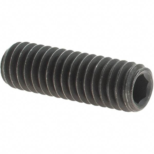 Value Collection - 5/16-18 UNC, 1" OAL, Cup Point Set Screw - Grade 8 Alloy Steel, 5/32" Key - Americas Industrial Supply