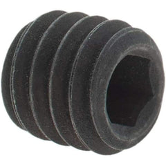 Value Collection - 5/16-18 UNC, 5/16" OAL, Cup Point Set Screw - Grade 8 Alloy Steel, 5/32" Key - Americas Industrial Supply