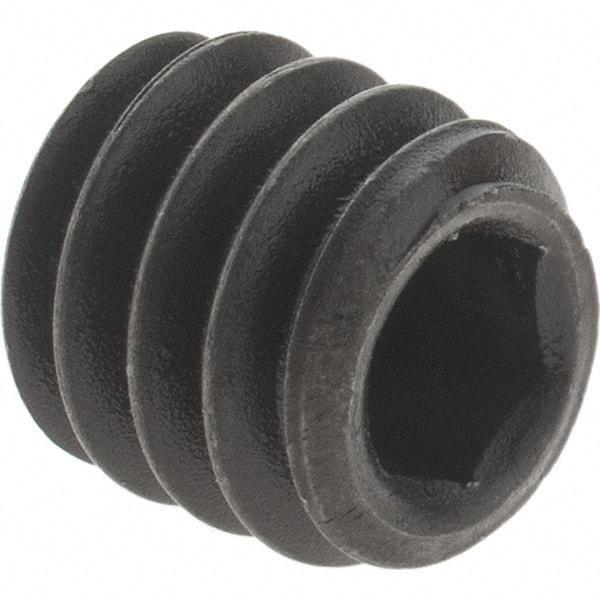 Value Collection - 1/4-20 UNC, 1/4" OAL, Cup Point Set Screw - Grade 8 Alloy Steel, 1/8" Key - Americas Industrial Supply