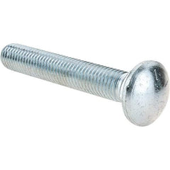 Value Collection - 5/8-11 UNC 4" Length Under Head, Standard Square Neck, Carriage Bolt - Grade 8 Alloy Steel, Zinc-Plated Clear Chromate Finish - Americas Industrial Supply