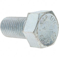Value Collection - 1-8 UNC, 2" Length Under Head Hex Head Cap Screw - Fully Threaded, Grade 8 Alloy Steel, Zinc-Plated Finish, 1-1/2" Hex - Americas Industrial Supply
