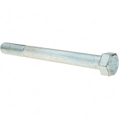 Value Collection - 3/4-10 UNC, 8" Length Under Head Hex Head Cap Screw - Partially Threaded, Grade 8 Alloy Steel, Zinc-Plated Finish, 1-1/8" Hex - Americas Industrial Supply