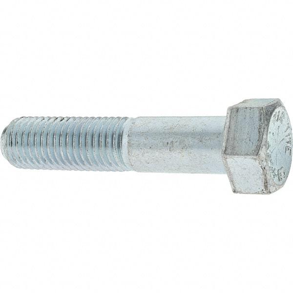 Value Collection - 3/4-10 UNC, 3-1/2" Length Under Head Hex Head Cap Screw - Partially Threaded, Grade 8 Alloy Steel, Zinc-Plated Finish, 1-1/8" Hex - Americas Industrial Supply