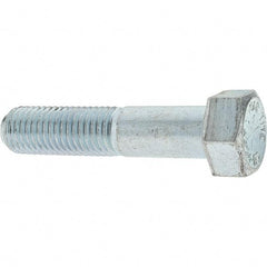Value Collection - 3/4-10 UNC, 3-1/2" Length Under Head Hex Head Cap Screw - Partially Threaded, Grade 8 Alloy Steel, Zinc-Plated Finish, 1-1/8" Hex - Americas Industrial Supply