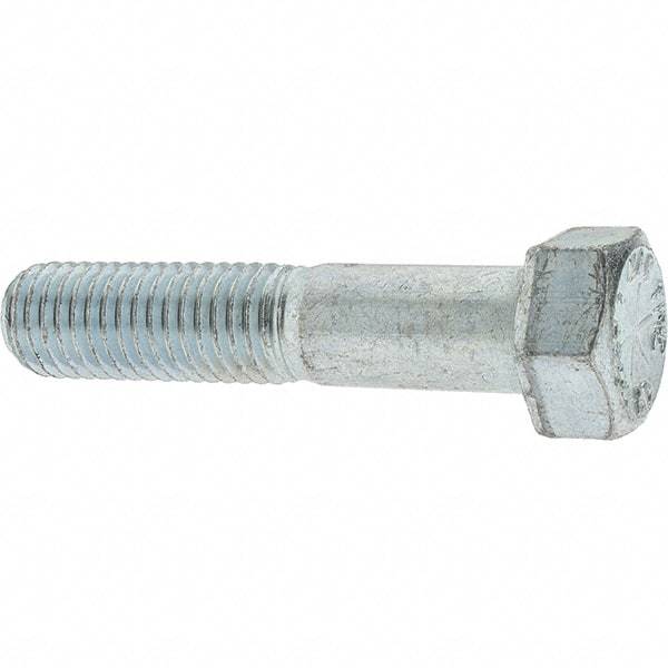 Value Collection - 5/8-11 UNC, 3" Length Under Head Hex Head Cap Screw - Partially Threaded, Grade 8 Alloy Steel, Zinc-Plated Finish, 15/16" Hex - Americas Industrial Supply