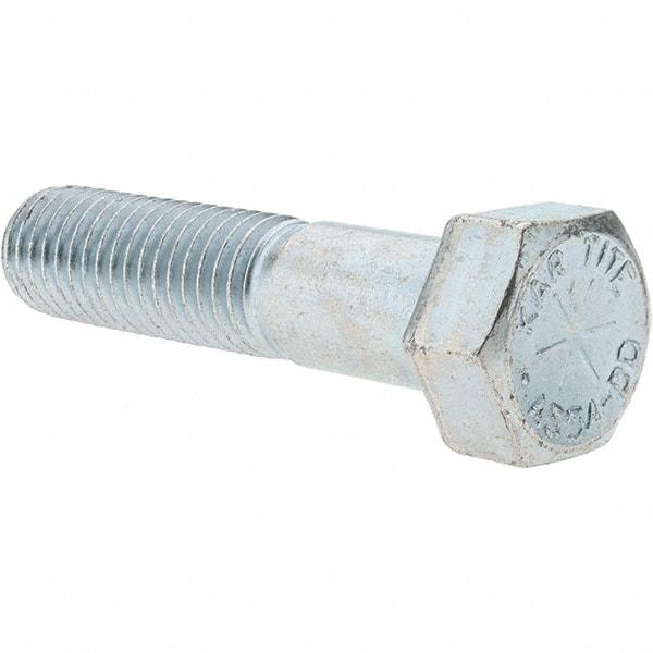 Value Collection - 5/8-11 UNC, 2-3/4" Length Under Head Hex Head Cap Screw - Partially Threaded, Grade 8 Alloy Steel, Zinc-Plated Finish, 15/16" Hex - Americas Industrial Supply
